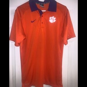 Clemson Tigers Polo Golf Shirt Nike Dri Fit small